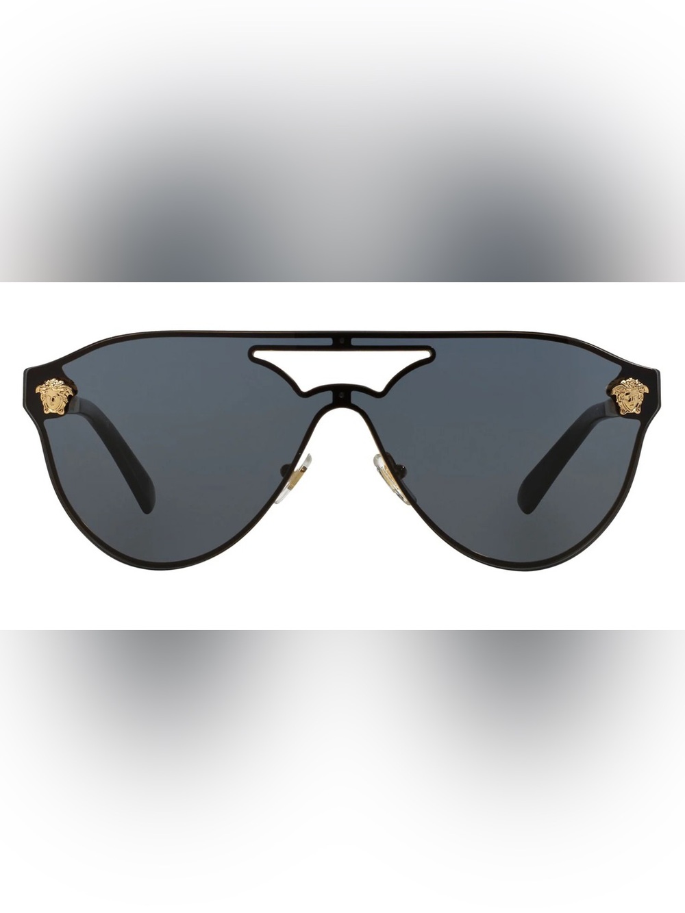 Versace Mod 2161 1002/87 Gold & Black Shield Sunglasses - Full Set